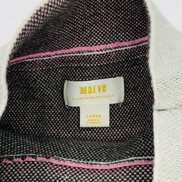 Anthropologie The Carys Mock-Neck Sweater by Maeve Colorblock Sweater - Picture 3 of 7